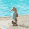 Set of 2 21 "H MGO Marine Faux Granite and Mosaic Sea Horse Statue